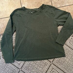 J. Crew Girlfriend Tee Womens XL Long Sleeve Crewneck 100% Cotton Classic